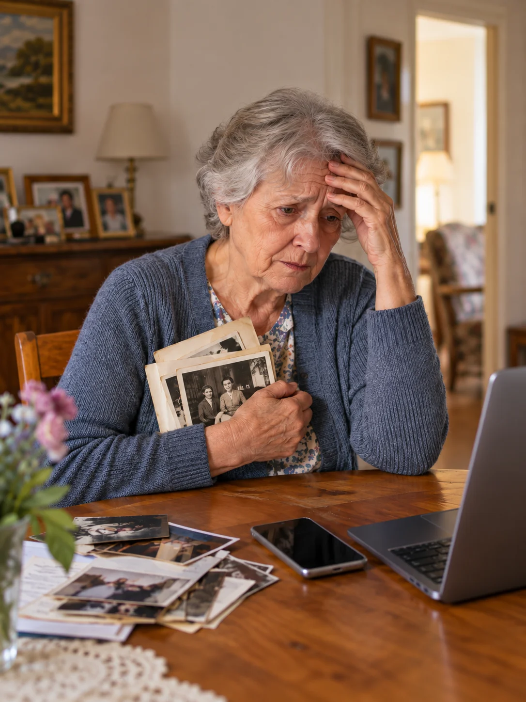 Vorher: Lose Fotos ohne Sicherung